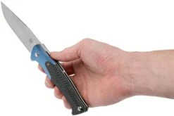 Amare Knives Track Blue, Hoja Satinada, Navaja -Böker || Spyderco || Buck Ventas AS TR BL 08 amare knives