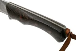 Autine Damascus Kurbads Wengé Damast, Brown RH Sheath, Cuchillo De Exterior -Böker || Spyderco || Buck Ventas AT KUR WNG DAM 05 autine v201909