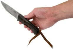 Autine Damascus Kurbads Wengé Damast, Brown RH Sheath, Cuchillo De Exterior -Böker || Spyderco || Buck Ventas AT KUR WNG DAM 06 autine v201909