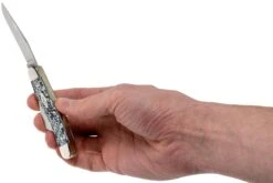 Case Medium Stockman White & Black Carbon Fiber-G10 Weave Smooth, 38923 10318 SS Navaja -Böker || Spyderco || Buck Ventas CE38923 05 case