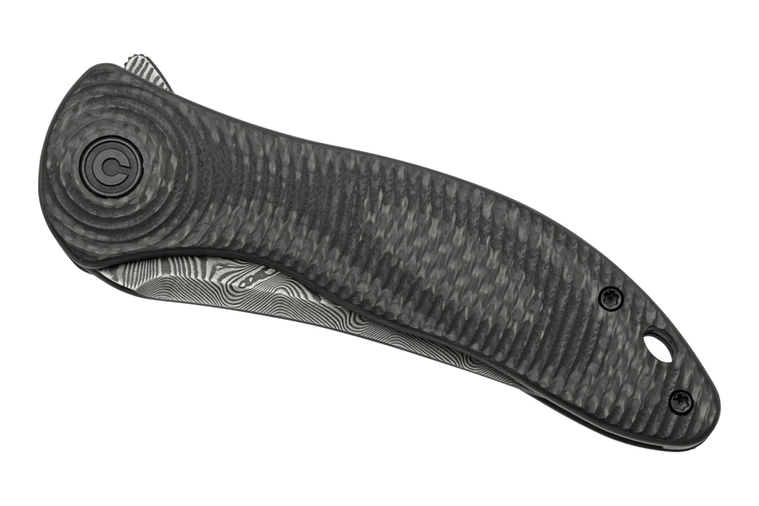 Civivi Synergy 3 C20075A-DS1 Damascus, Black G10, Fibra De Carbono Navaja, Diseño Jim O'Young 8 Civivi Synergy 3 C20075A-DS1 Damascus, Black G10, Fibra De Carbono Navaja, Diseño Jim O'Young - Imagen 6