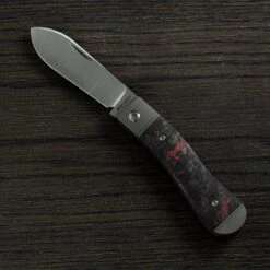 Jack Wolf K9 Jack, Red Dark Matter Fat Carbon K9-01-DMR Navaja Slipjoint