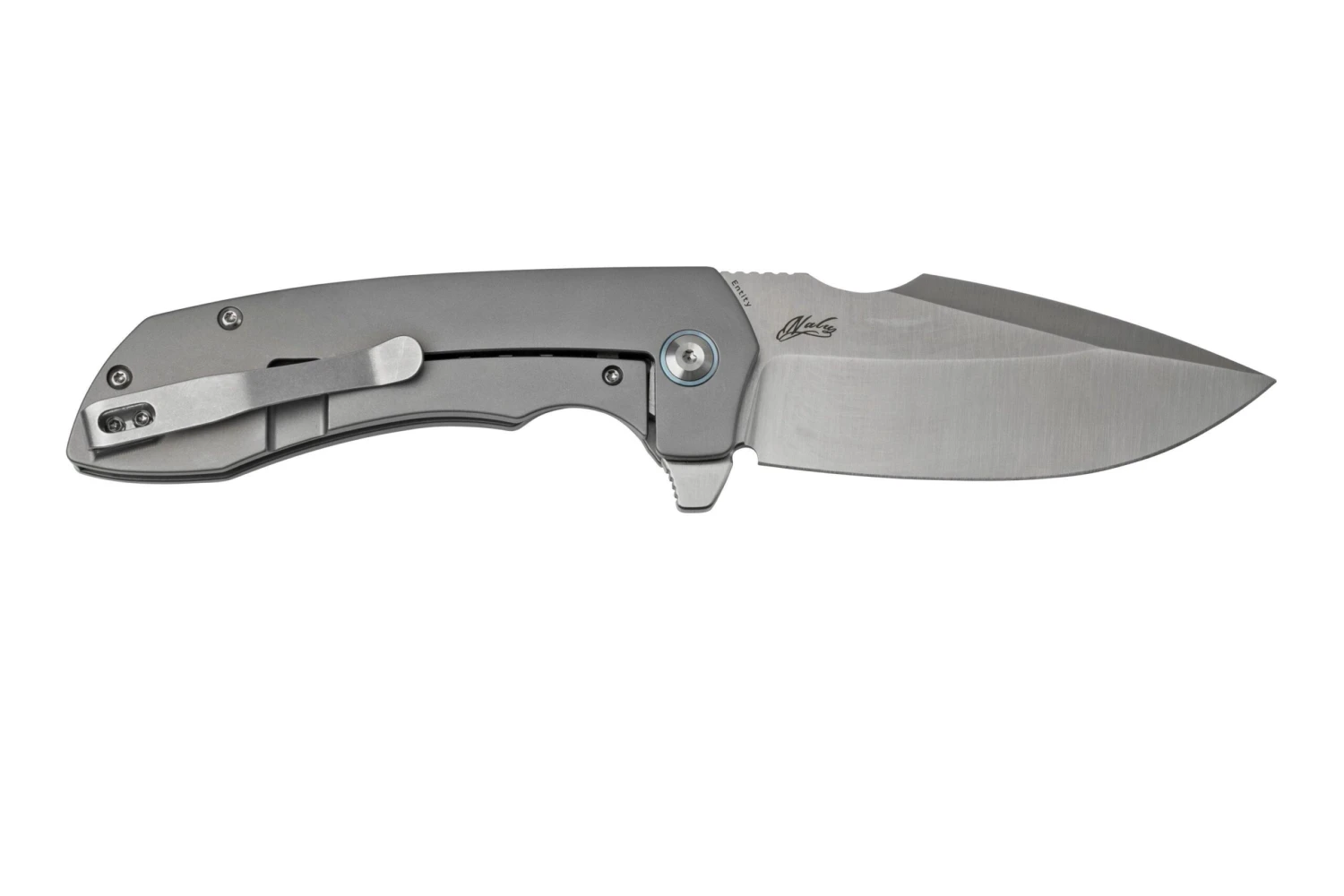 Kansept Entity K1036A1 Satin, Bead Blasted Titanium Navaja, Diseño Nalu Knives 4 Kansept Entity K1036A1 Satin, Bead Blasted Titanium Navaja, Diseño Nalu Knives - Imagen 2