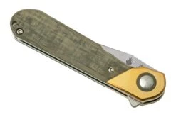 Kizer Comet V3614C1 Brass & Green Micarta, Navaja -Böker || Spyderco || Buck Ventas KZV3614C1 06 kizer