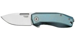 Böker || Spyderco || Buck Ventas 38 LionSteel Nano NA01-BL Frame Lock, Magnacut, Blue Titanium, Navaja