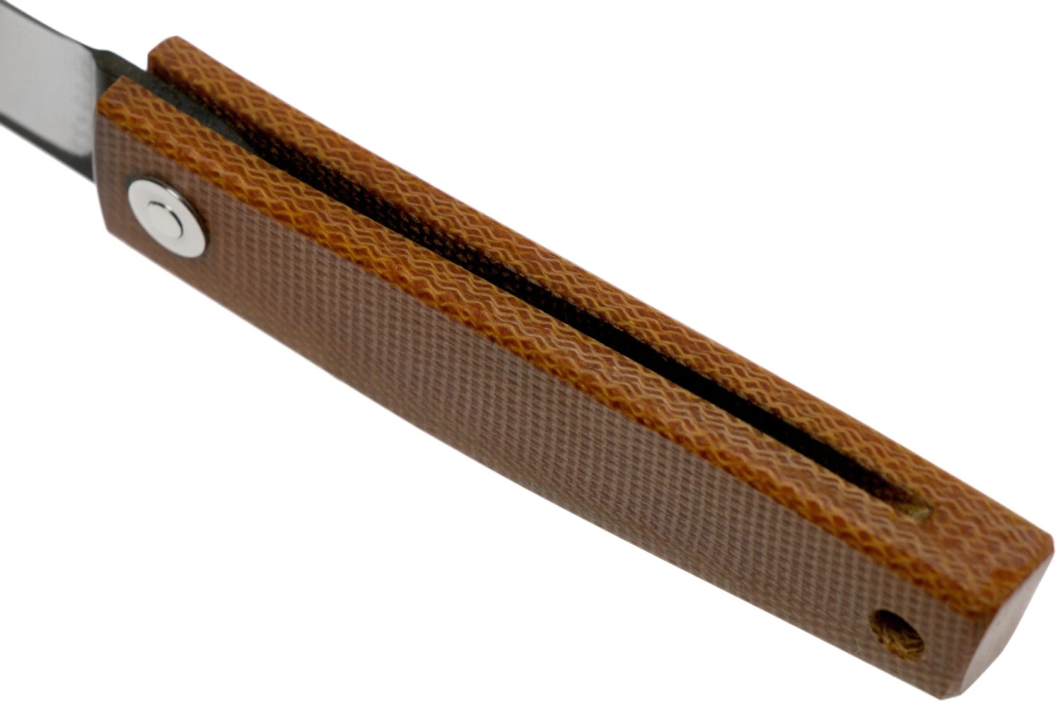 Ohta FK5 Higonokami-navaja, Natural Canvas Micarta 7 Ohta FK5 Higonokami-navaja, Natural Canvas Micarta - Imagen 5