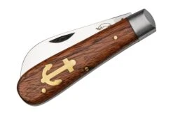 Otter Anchor Knife 174 Small Carbon, Sapeli, Brass Anchor, Navaja -Böker || Spyderco || Buck Ventas OR174 04 otter