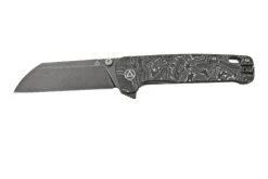 QSP Knife Penguin XL QS130XL-D2, Blackwashed 20CV, Aluminum Foil Carbon Fibre Navaja