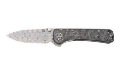 QSP Knife Hawk QS131-Q Damascus, Aluminum Foil Carbonfiber Navaja