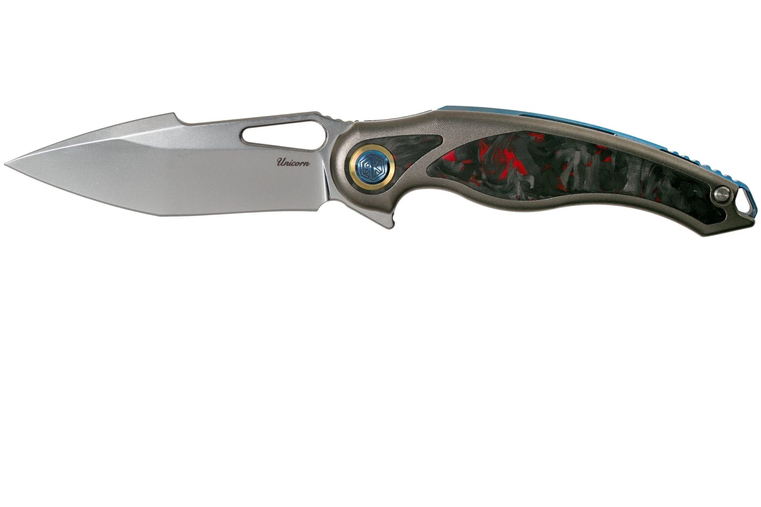 Rike Knife Unicorn Red Carbon Fibre Navaja 3 Rike Knife Unicorn Red Carbon Fibre Navaja
