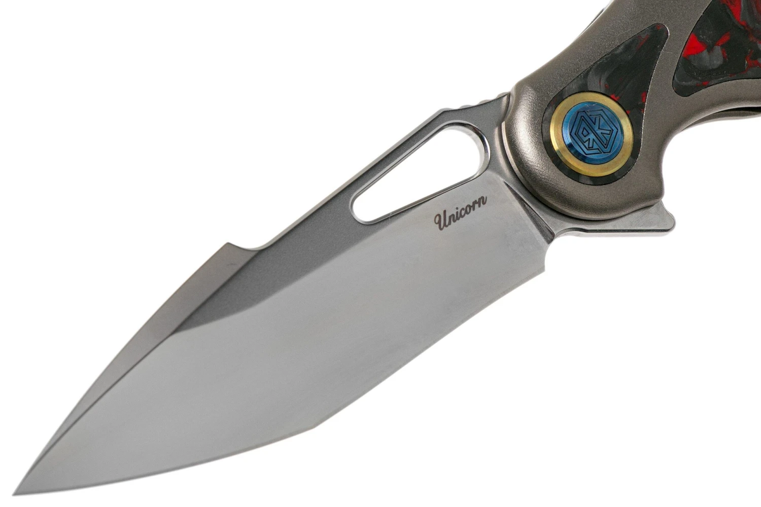 Rike Knife Unicorn Red Carbon Fibre Navaja 5 Rike Knife Unicorn Red Carbon Fibre Navaja - Imagen 3