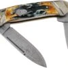 Rough Ryder Canoe Cinnamon Stag RR2156 Damascus Navaja Slipjoint -Böker || Spyderco || Buck Ventas RY2156 01 rough ryder