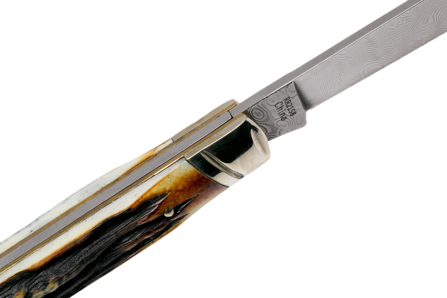 Rough Ryder Doctors Knife Cinnamon Stag RR2158 Damascus Navaja Slipjoint 8 Rough Ryder Doctors Knife Cinnamon Stag RR2158 Damascus Navaja Slipjoint - Imagen 6