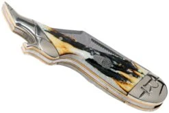 Rough Ryder Lady Leg Knife Cinnamon Stag RR2162 Damascus Navaja Slipjoint -Böker || Spyderco || Buck Ventas RY2162 04 rough ryder