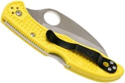 Spyderco Tasman Salt 2 C106PYL2 Plain Edge Navaja, Amarillo -Böker || Spyderco || Buck Ventas SPC106PYL2 04 spyderco spc106pyl2 04