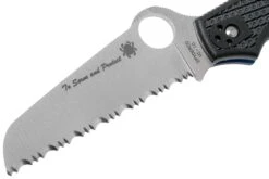 Spyderco Rescue 3 Thin Blue Line C14FSBKBL3 Cuchillo De Rescate De Sierra -Böker || Spyderco || Buck Ventas SPC14FSBKBL3 03 spyderco