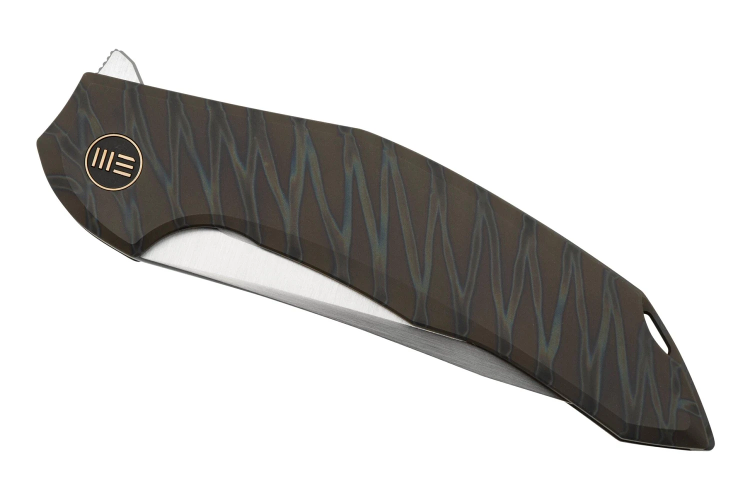 WE Knife Merata, WE22008A-3 Limited Edition, Tiger Stripe Flamed Titanium CPM 20CV Navaja 8 WE Knife Merata, WE22008A-3 Limited Edition, Tiger Stripe Flamed Titanium CPM 20CV Navaja - Imagen 6